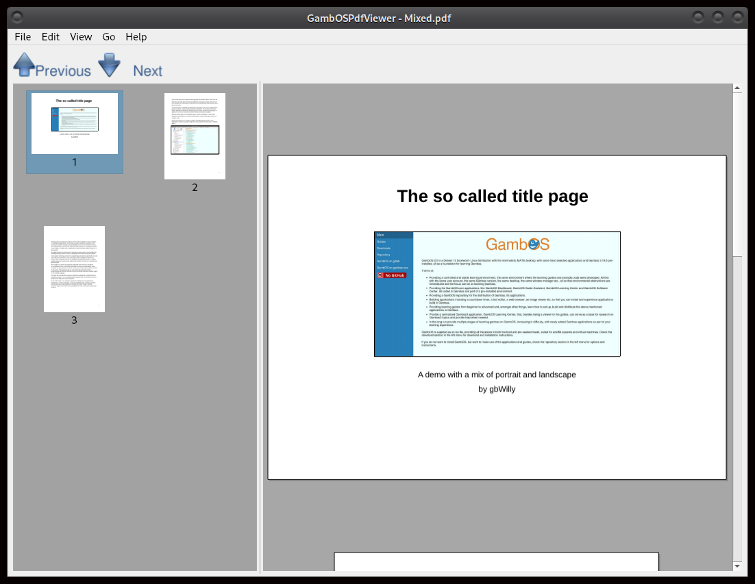 GambOSPdfViewer 0.1.3 - Alpha 4